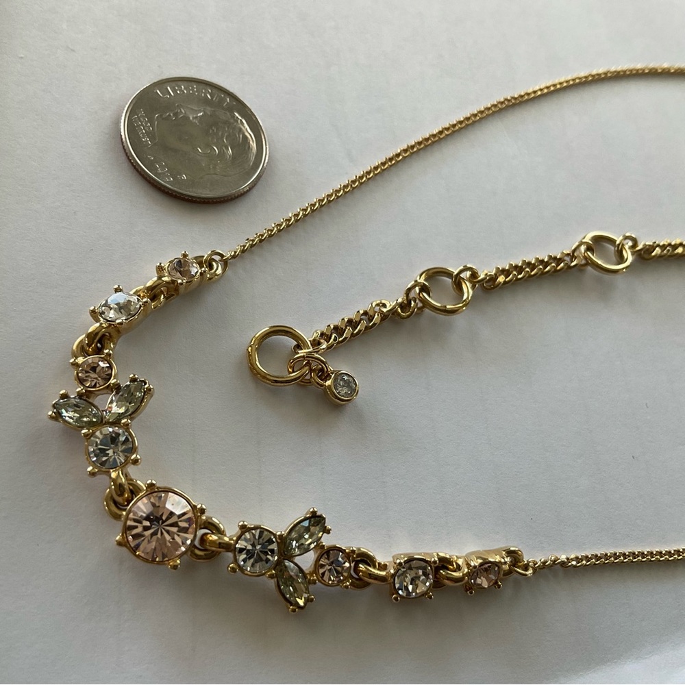 Givenchy Gold Crystal delicate adjustable choker Necklace closet is BOGO 💋